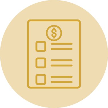 Basit Price listesi simgesi, vektör illüstrasyonu