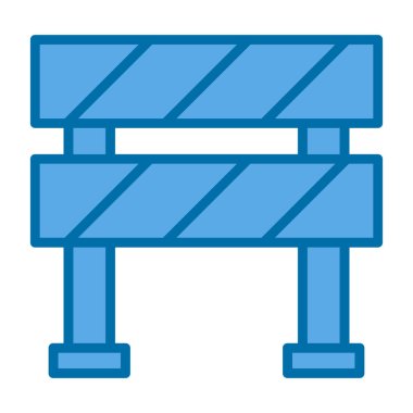 bariyer simgesi basit illüstrasyon