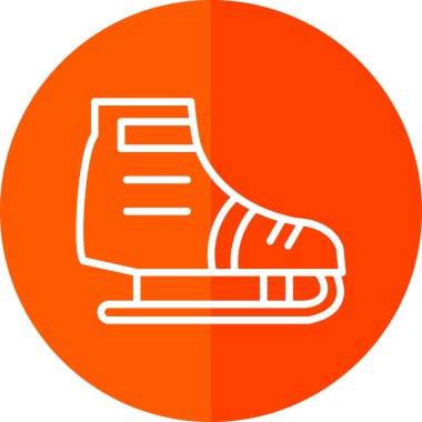 Buz pateni ikonu. Basit vektör illüstrasyonu