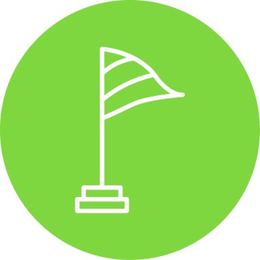 Rüzgar bayrağı düz simgesinin vektör illüstrasyonu