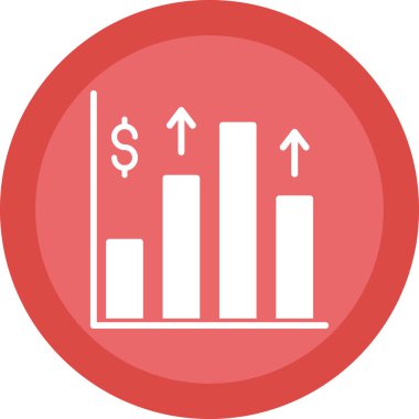 iş büyüme grafiği simgesi ana hat biçiminde