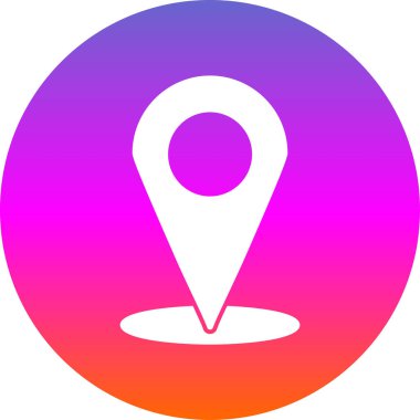 konum pin simgesi, vektör illüstrasyonu basit tasarım