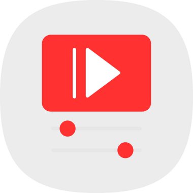 video oynatıcı simgesi, vektör illüstrasyonu 