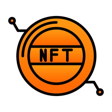 nft simgesi, basit vektör illüstrasyonu