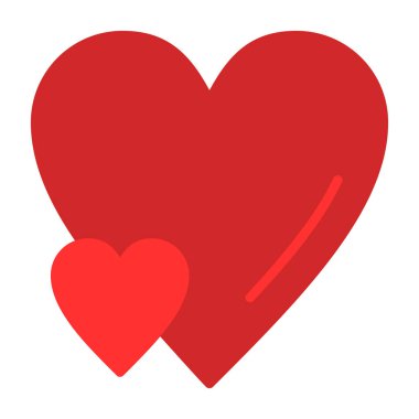 Kalp simgesi, vektör illüstrasyonu basit tasarım
