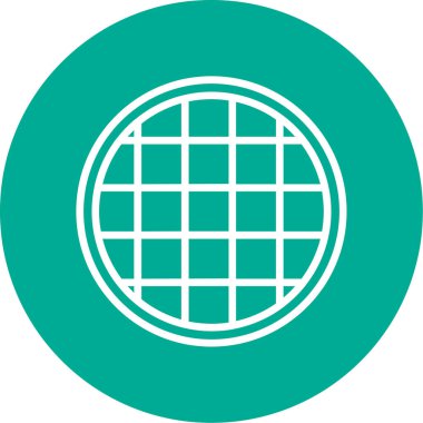 Waffle ağ simgesi, vektör illüstrasyonu 