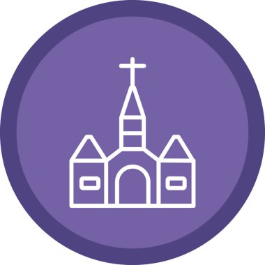 Katedral. Web simgesi basit illüstrasyon