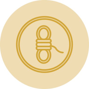 İp düz simgesinin vektör illüstrasyonu