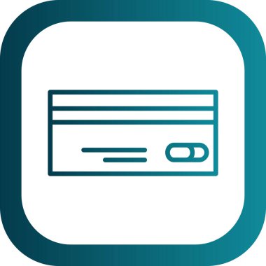 Kredi kartı simgesi, vektör illüstrasyonu