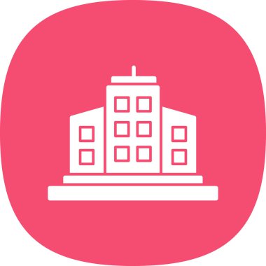 bina simgesi, basit vektör illüstrasyonu