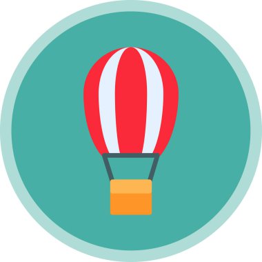 Hava balonuna çarptı. Web simgesi basit illüstrasyon