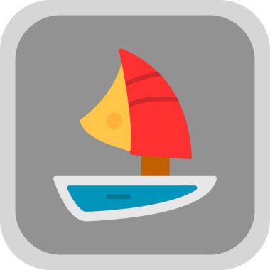 tekne ikonu vektör illüstrasyonu