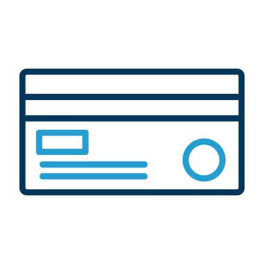 Kredi kartı simgesi, vektör illüstrasyonu