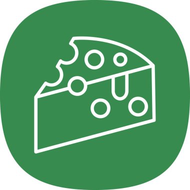 Peynir simgesi, vektör illüstrasyonu basit tasarım