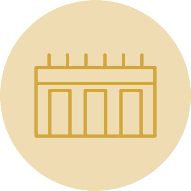 Bina. Web simgesi basit illüstrasyon