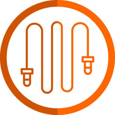 İp atlama ikonu. İzole vektör illüstrasyonu