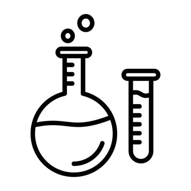 Vektör laboratuvar ikonu, vektör illüstrasyonu. Kimya konsepti                  