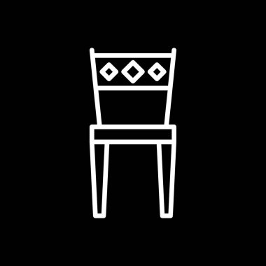 Masa sandalyesi ikonu. vektör illüstrasyonu