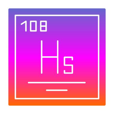 Kimyasal element simgesi. Web için basit bir kimyasal vektör simgesi çizimi