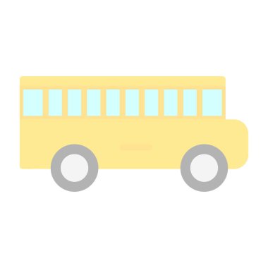 Okul servisi simgesi, vektör illüstrasyonu basit tasarım