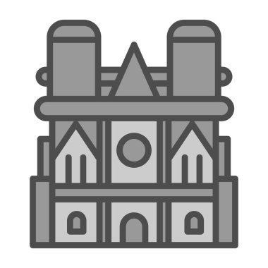 Bina. Web simgesi basit illüstrasyon