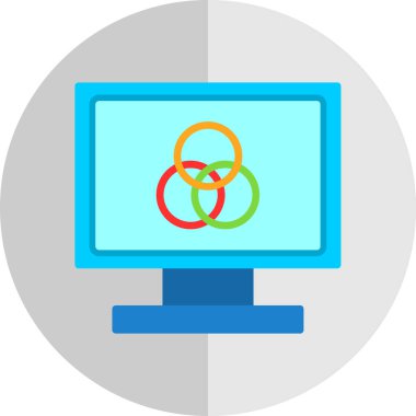 Bilgisayar. Web simgesi basit illüstrasyon