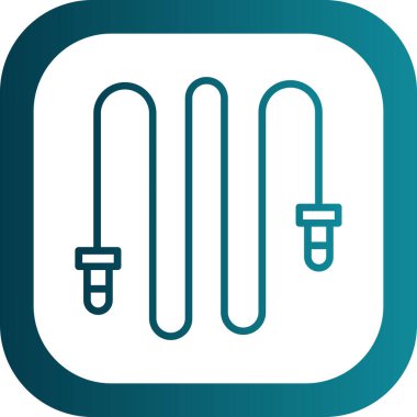 İp atlama ikonu. İzole vektör illüstrasyonu