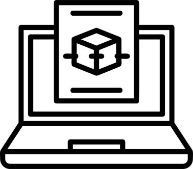 Bilgisayar. Web simgesi basit tasarım