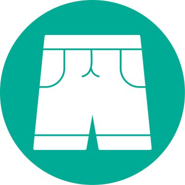 Yeşil Şort simgesi, vektör illüstrasyonu basit tasarım