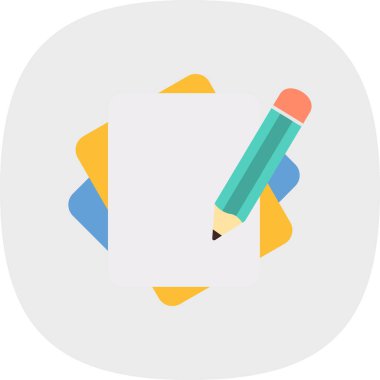 Bir kalem simgesinin vektör illüstrasyonu