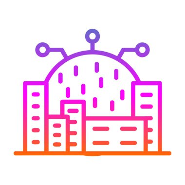 veri merkezi simgesi, modern tasarım illüstrasyonu