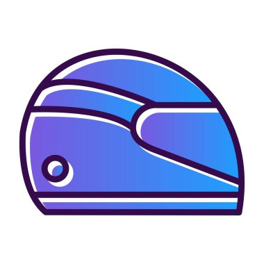 Kask simgesi basit tasarım illüstrasyonu 