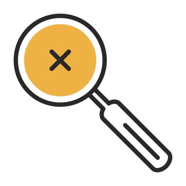 Büyütme cam simgesi vektör illüstrasyonu