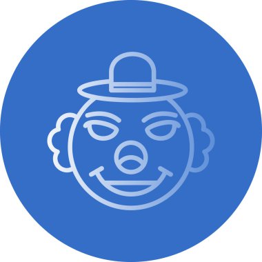 Palyaço vektör illüstrasyonu, simge ögesi arkaplanı                  