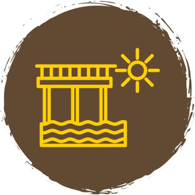 Modern b 'nin vektör illüstrasyonunda su ikonu yok