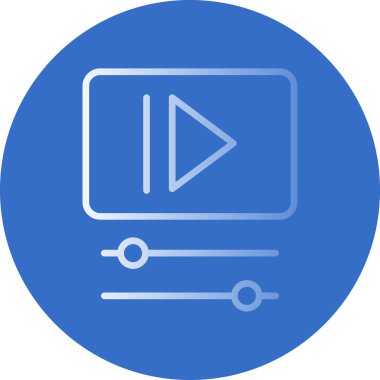 video oynatıcı simgesi, vektör illüstrasyonu 