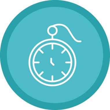 Cep saati simgesi, vektör illüstrasyonu 