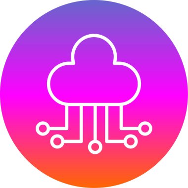 Bulut hesaplama. Web simgesi 