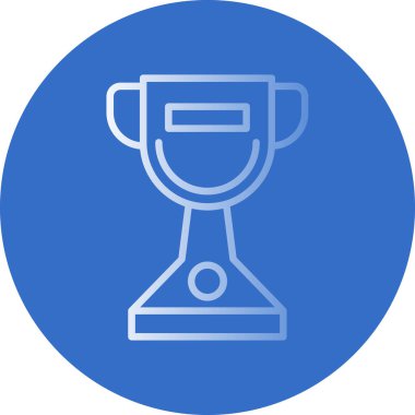 Kupa çizgisi simgesi, vektör illüstrasyonu 