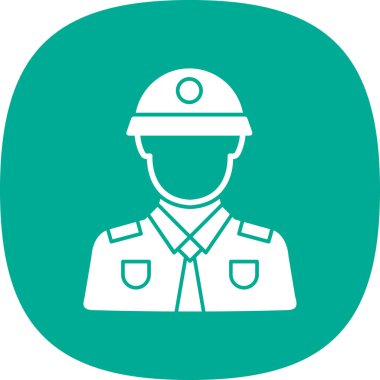 Benzersiz asker vektör simgesi