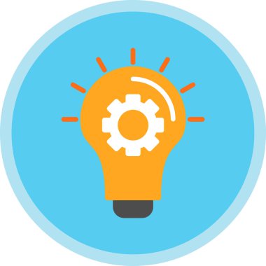 fikir glyph düz vektör simgesi