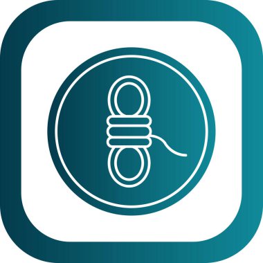 vector illustration of Rope flat icon clipart