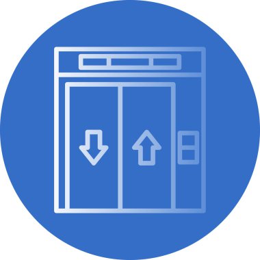 Asansör. Web simgesi basit illüstrasyon             