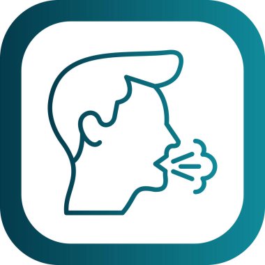 Sigara içen genç kadın ana hatlarıyla sigara ikonu