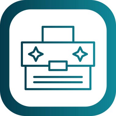 Bavul. Web simgesi basit illüstrasyon 