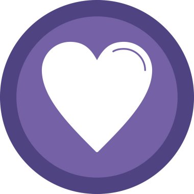 Kalp simgesi, vektör illüstrasyonu basit tasarım