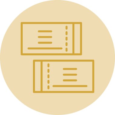 Biletler simge vektör illüstrasyonu