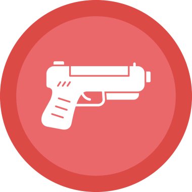 silah simgesi, vektör illüstrasyonu basit tasarım