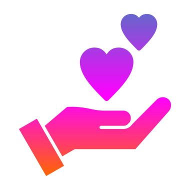 Hayırseverlik. Web simgesi vektör illüstrasyonu