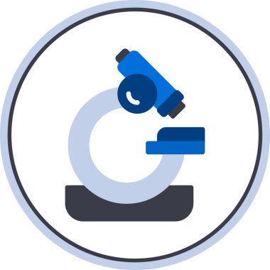 mikroskop simgesi, vektör illüstrasyonu basit tasarım